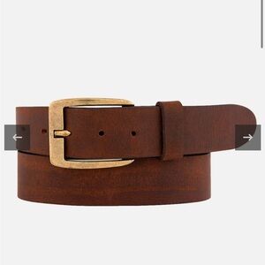Amsterdam Heritage Robyn Leather Belt With Gold Buckle